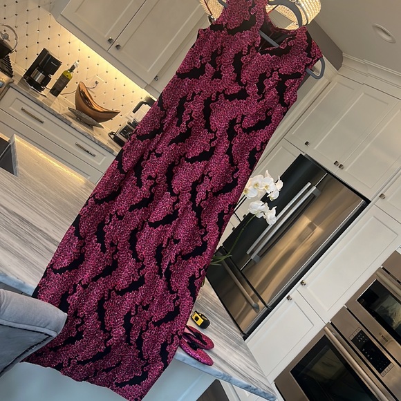 Wow vintage 1960s sparkling formal gown and matching slippers gorgeous fabric - Picture 17 of 17